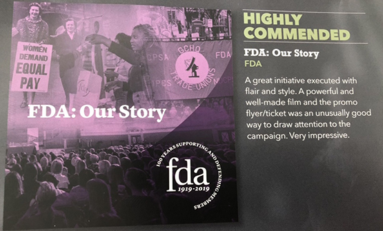 “Executed with flair and style”: FDA wins two TUC Communication Awards