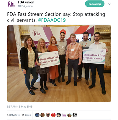 Fast stream stop attacking civil servants